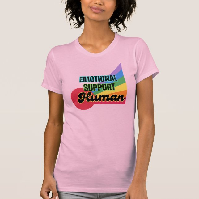 Camiseta Colorida Apoio Emocional Humano (Frente)