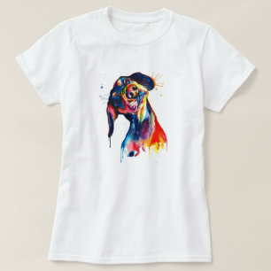 Camiseta Colorida Aquarela Dachshund T-Shirt