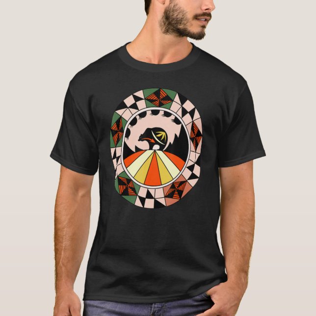 Camiseta Colorida Bear Mandala (Frente)