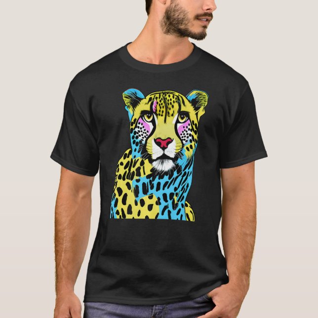 Camiseta Colorida Cheetah (Frente)