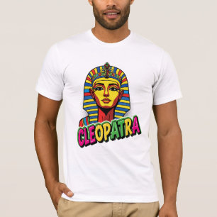 Camiseta Colorida Cleópatra Rainha Egípcia Antig
