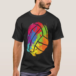 Camiseta Colorida Colorida de Voleibol Colorido Colorida Vo