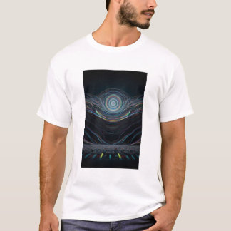 Camiseta colorida com falha geométrica