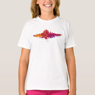 Camiseta Colorida da Skyline de Los Angeles