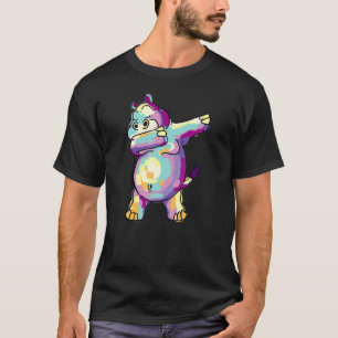 Camiseta Colorida Dabbing Hippopotamus Funny Hippo Dab Danc