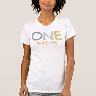 Camiseta Colorida de Aniversário da Mamãe Feliz