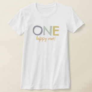 Camiseta Colorida de Aniversário da Mamãe Feliz