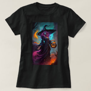 Camiseta Colorida de Bruxas