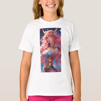 Camiseta colorida de desenho animado para crianças