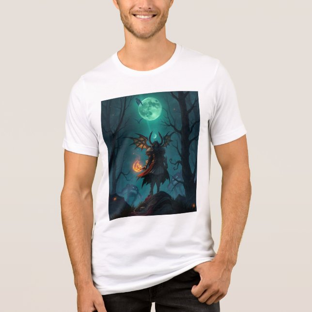 Camiseta colorida de homem impresso (Frente)