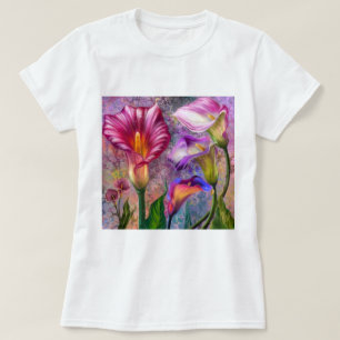 Camiseta Colorida de Lírios Calla