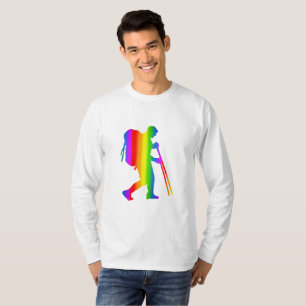 Camiseta Colorida de Manga Longa para Caminhada Ar