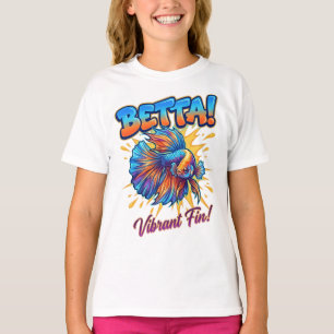 Camiseta Colorida de Peixe Betta – Salpico de Nada