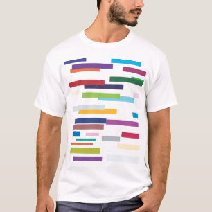 Camiseta colorida do adulto das listras