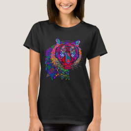 Camiseta Colorida do Tigre