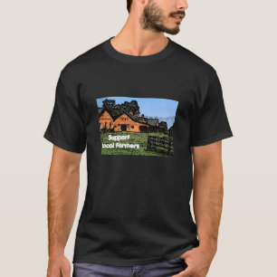 Camiseta colorida dos fazendeiros do apoio