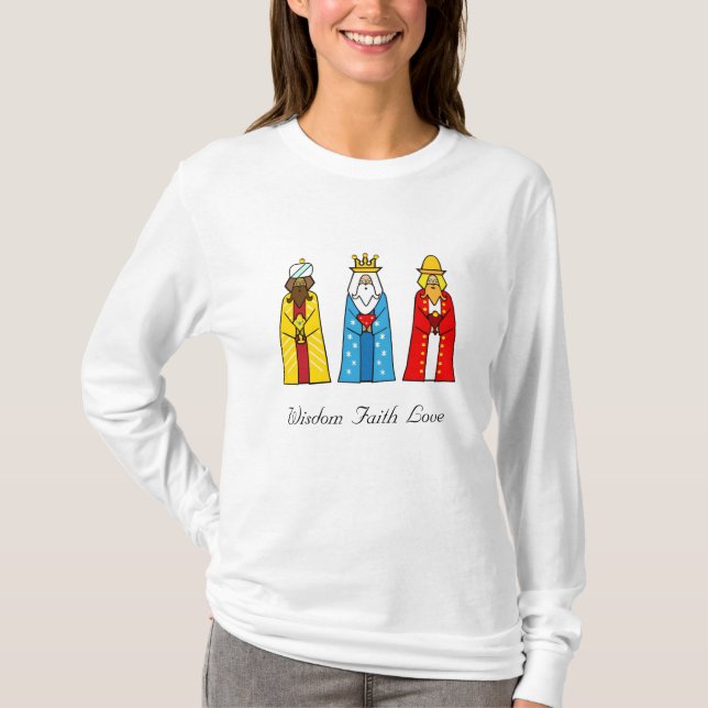Camiseta Colorida dos Três Reis Magos (Frente)