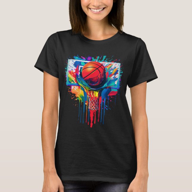 Camiseta Colorida Drill Ball Hoop Slam Dunk Dripp (Frente)