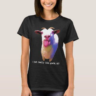 Camiseta Colorida, Eu Gosto Muito De Cabras, Ok, Fazenda En