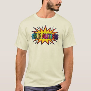Camiseta Colorida Explosão de Estrelas Autismo Épi