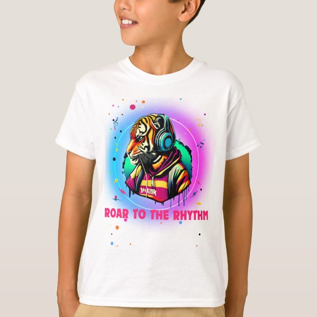 Camiseta Colorida Face De Tigre (Frente)