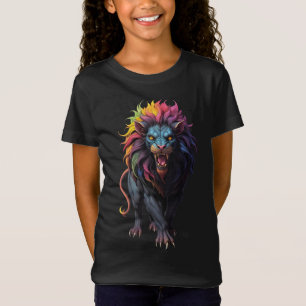 Camiseta Colorida Fantasy Art a Lion