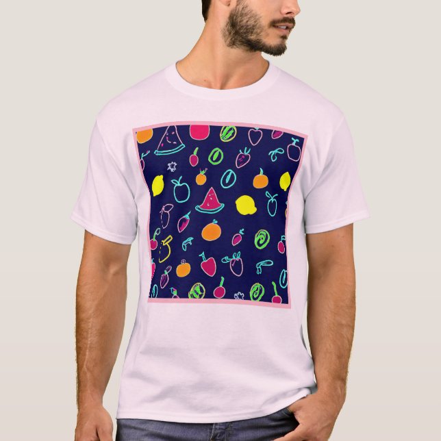 Camiseta Colorida Fruta Fantasia (Frente)