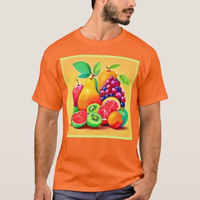 Camiseta Colorida Fruta Medley (Frente)