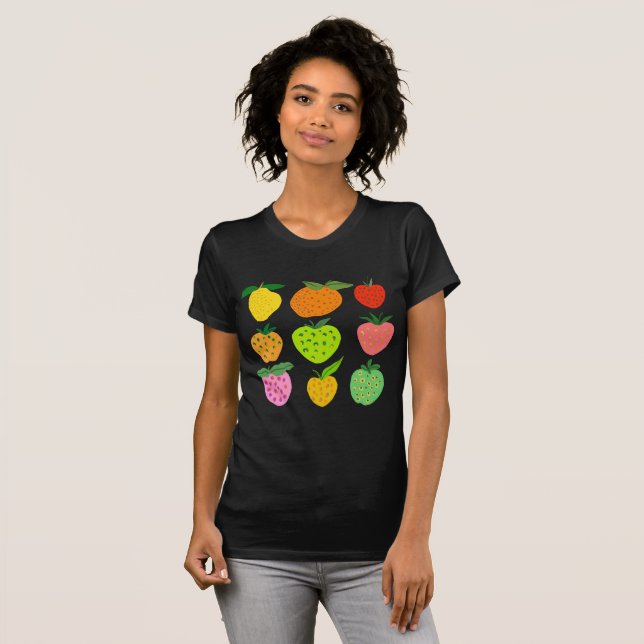 Camiseta Colorida fruta T-Shirt (Frente Completa)