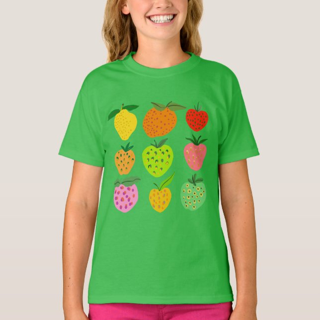 Camiseta Colorida fruta T-Shirt (Frente)