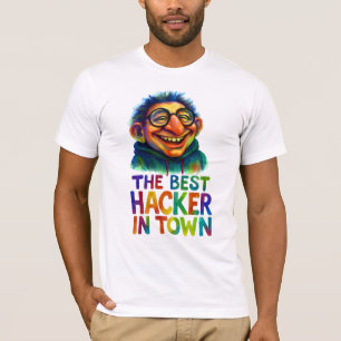 Camiseta Colorida Hacker Troll - O melhor codificador na ci