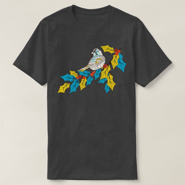 Camiseta Colorida Holly Bird Design (Frente do Design)