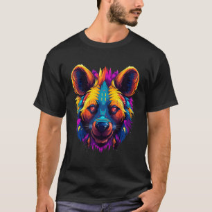 Camiseta Colorida Hyena Safari Pop África Animal