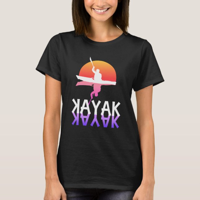 Camiseta Colorida Kayak Sunset (Frente)