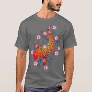 Camiseta Colorida Koi Fish Goldfish Design