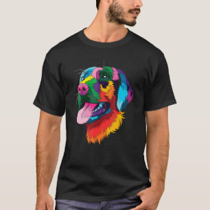 Camiseta Colorida Labrador Abstrato Colorful Labrador Paint