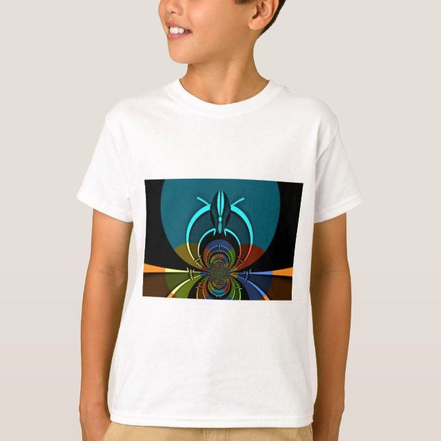 Camiseta Colorida Maasai Shield Design (Frente)