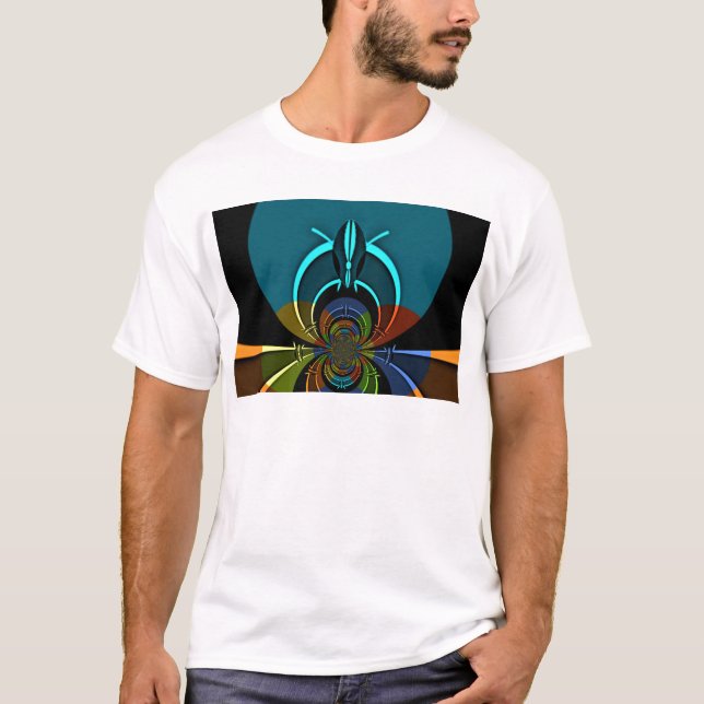Camiseta Colorida Maasai Shield Design (Frente)