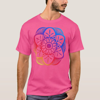 Camiseta Colorida Mandala Flower