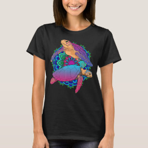 Camiseta Colorida Mandala Ocean Animal Hawaiai