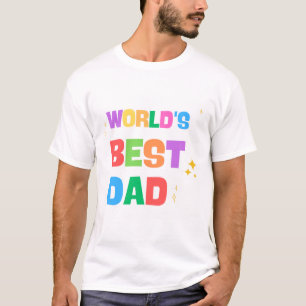 Camiseta Colorida 'Melhor Pai do Mundo'