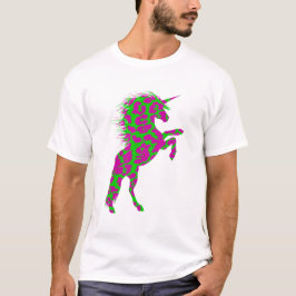Camiseta Colorida Neon Leopard Print Unicorn