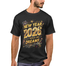 Camiseta Colorida Ousada Feliz Ano Novo Grandes So