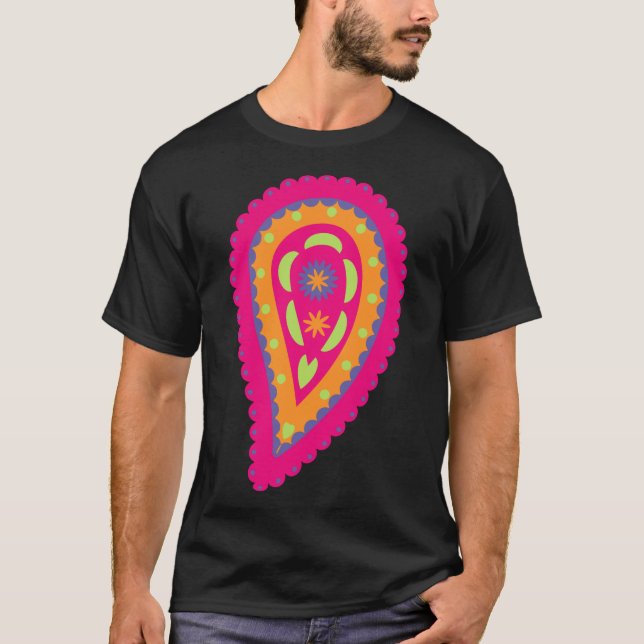 Camiseta Colorida Paisley (Frente)