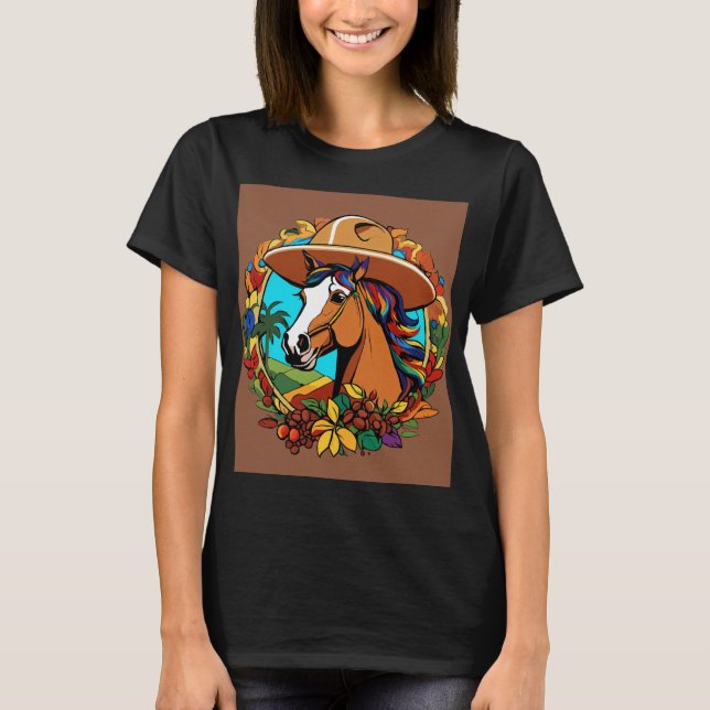 Camiseta colorida para amantes de os animais (Frente)