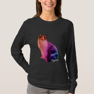 Camiseta Colorida Ragdoll Cat Gatinhos Engraçados Kitten Pr