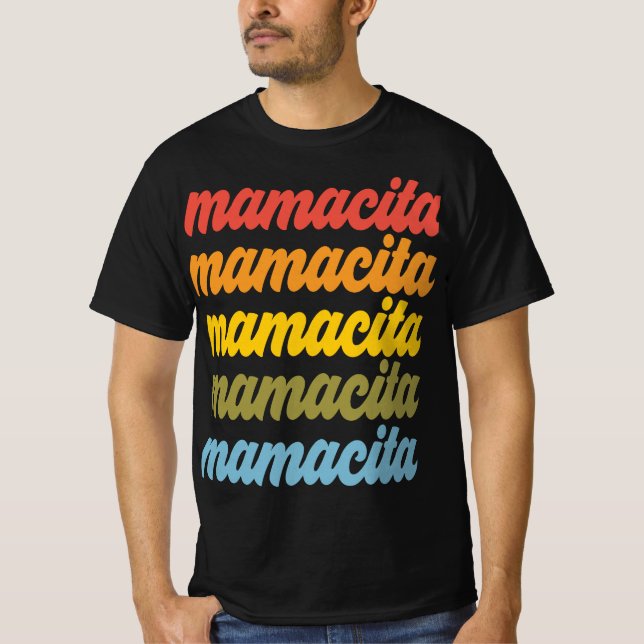 Camiseta Colorida Retro Mamacita Design (Frente)