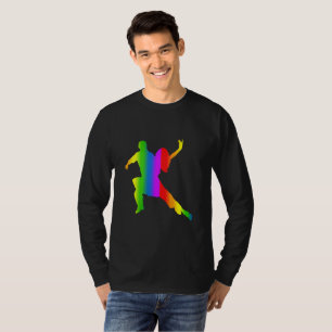 Camiseta Colorida Salsa Arco-Íris Manga Longa