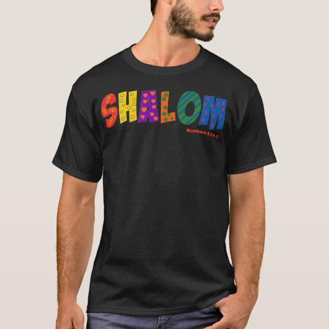 Camiseta Colorida Shalom Cópia (Frente)