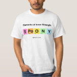 Camiseta Colorida Spoony Illness Elements Science Piada<br><div class="desc">Celebrando a força interior dos guerreiros por doenças crônicas</div>